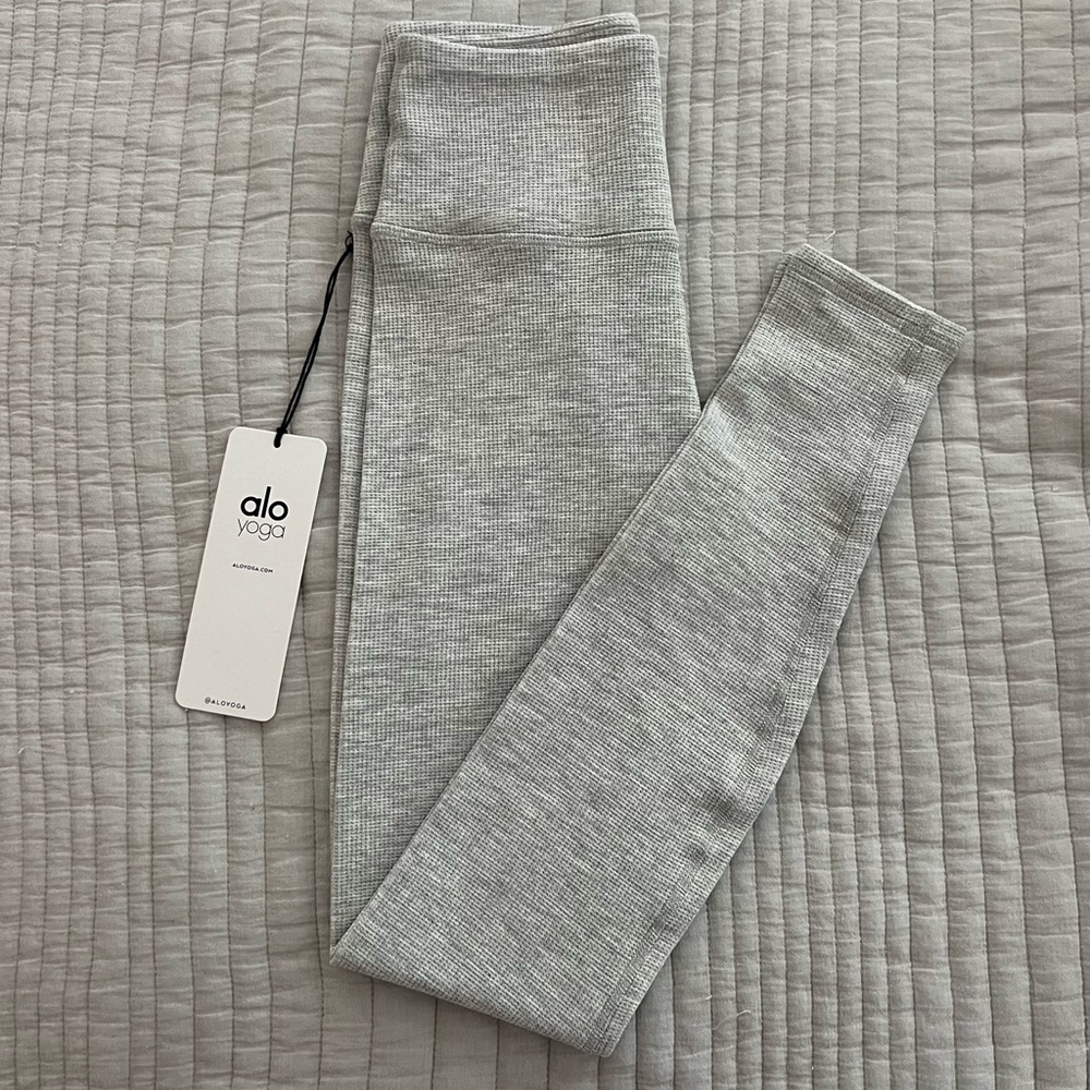 Alo High-Waist Micro Waffle Low-Key Legging - Picture 2 of 6